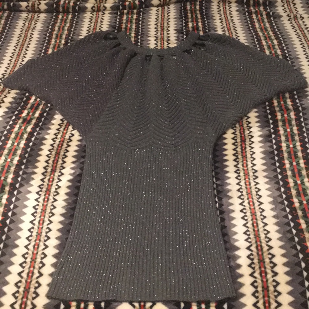 Jessica Simpson Sparkly grey top